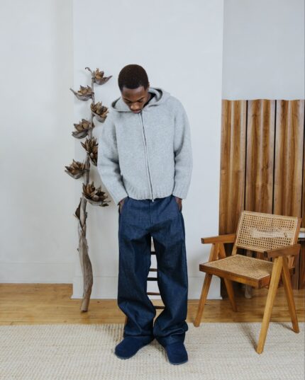 Heritage Knit Zip In Ash