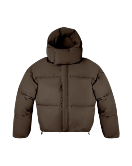 V1 Puffer Coat In Mocha